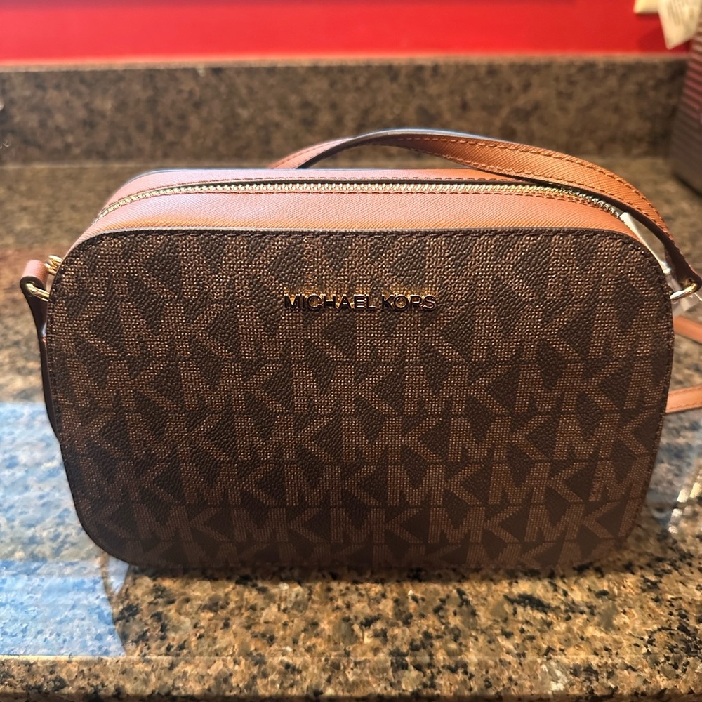Michael Kors Signature Brown Crossbody Bag
